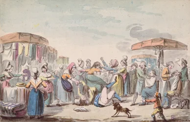Foire pendant la Révolution française, vers 1789